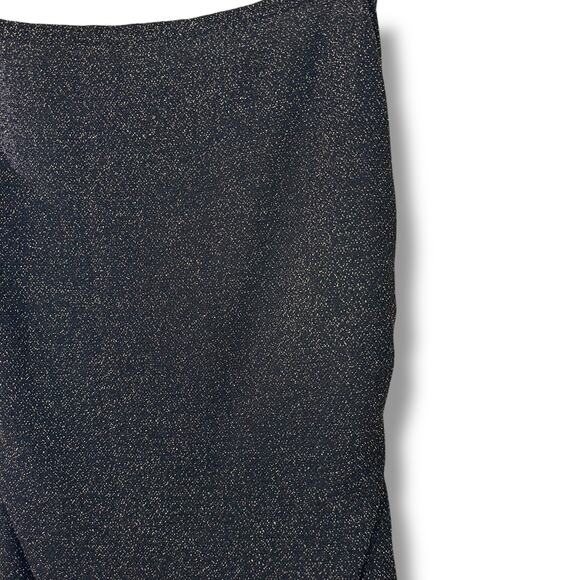 Reformation NWOT Breslin Brown Gold Sparkle Square Neck Knot Back Slip Dress XS - Picture 5 of 12